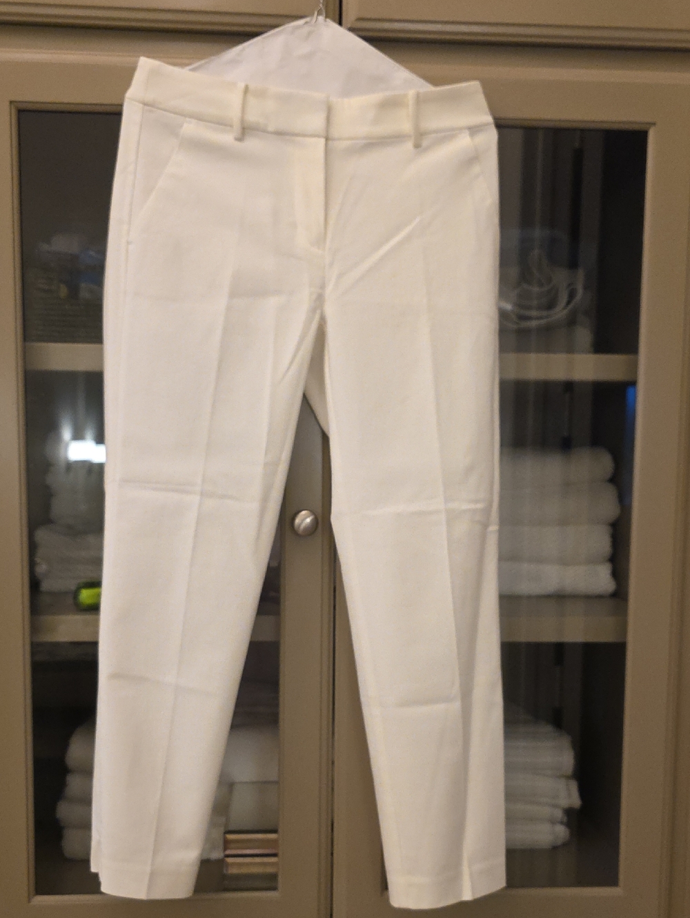 NWT LOFT White Tailored Cropped Ankle Pants